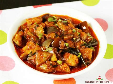 Brinjal curry recipe (Eggplant curry) - Swasthi's Recipes