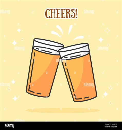 CHEERS beers logo design.Lager glasses logo post Stock Vector Image & Art - Alamy