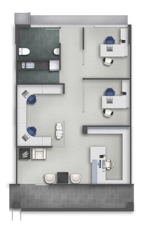 Floor plan rendering on Behance | Office layout plan, Rendered floor plan, Office floor plan