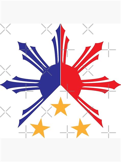 Philippines Filipino Map Sun And Stars Flag By Aireal Apparel ...