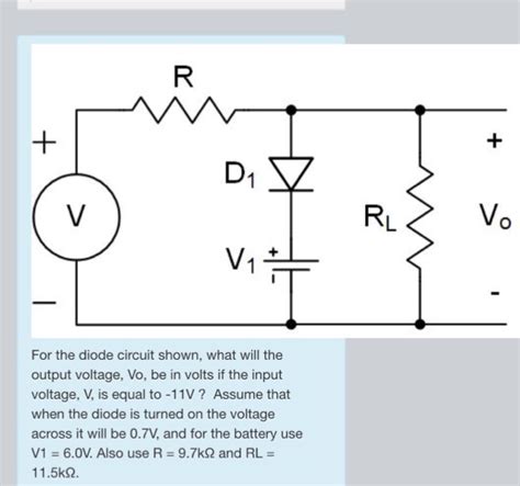 Solved For the diode circuit shown, what will the output | Chegg.com