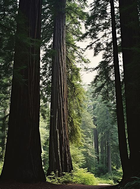 Redwood Forest Trees Background Wallpaper Image For Free Download - Pngtree