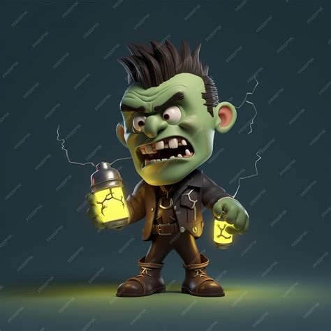 Premium AI Image | Funny Frankenstein Cartoon Character