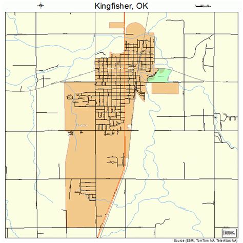 Kingfisher Oklahoma Street Map 4039850