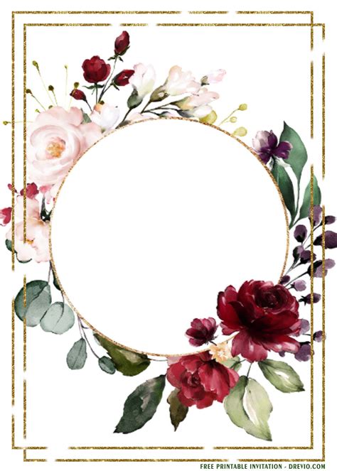 Free Printable Flower Background Template - Printable Form, Templates ...