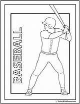 Baseball Coloring Pages Pitcher And Batter Sports sketch template