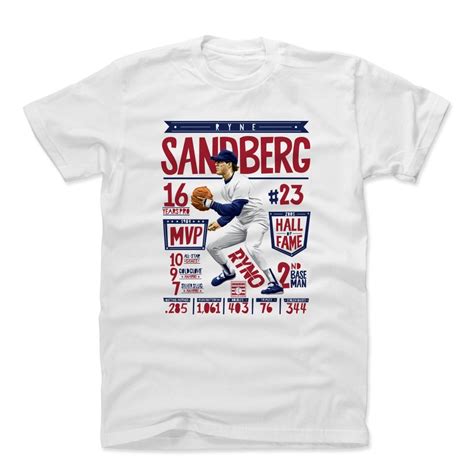 Ryne Sandberg Shirt Vintage Chicago Baseball S Apparel Ryne Sandberg Stats | Stellanovelty