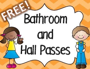 Free Colorful Bathroom and Hall Passes by Promising Practices | TpT