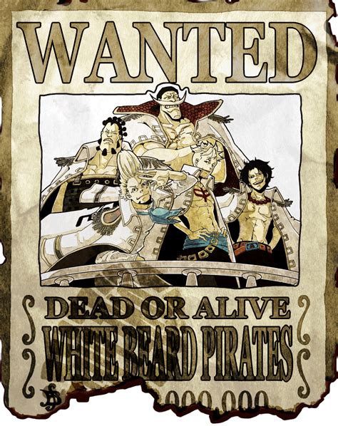 Whitebeard Pirates Bounty - One Piece Fan Art (36890253) - Fanpop