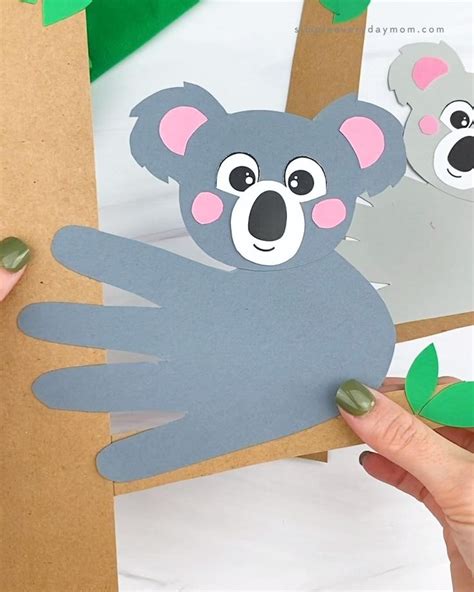 Koala Handprint Craft For Kids With Free Template [Video] [Video ...