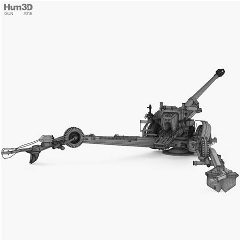 FH70 howitzer 3D model - Military on Hum3D