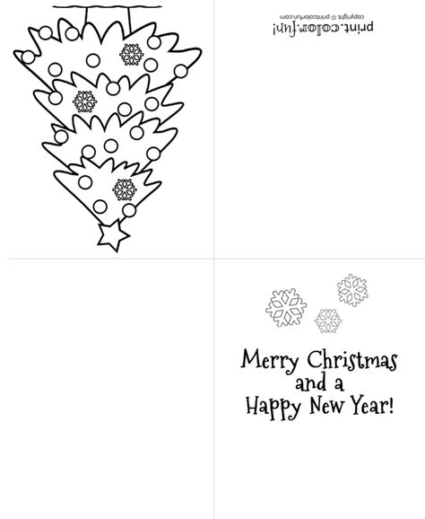 Printable Christmas Card to Color