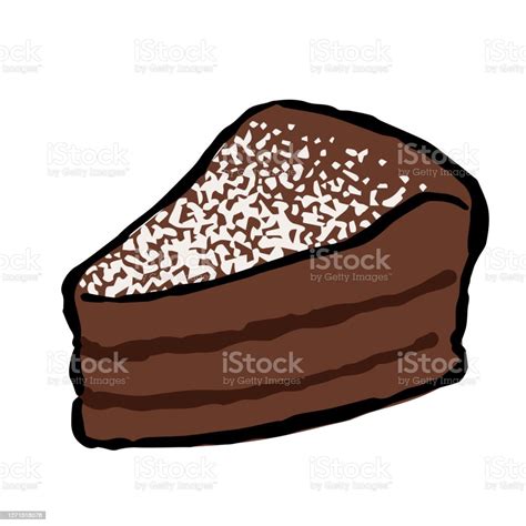 Illustration Of Chocolate Cake Illustration Like Hand Drawn ...