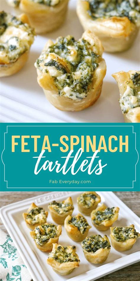 Feta and Spinach Tartlets - Fab Everyday | Recipe | Mini tart recipes, Easy puff pastry recipe ...