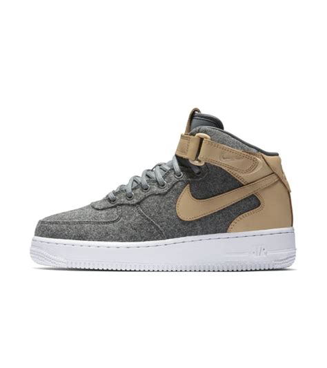 Womens Nike Air Force 1 Mid Leather ‘Cool Grey & Vachetta Tan'.. Nike ...