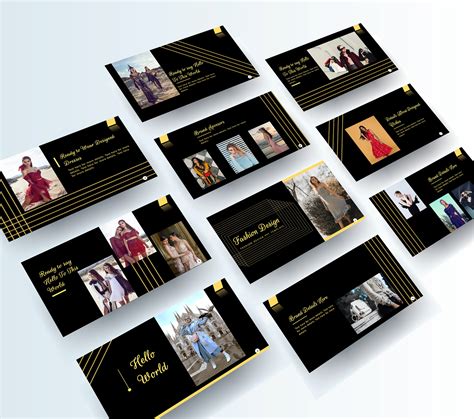 Free Download Fashion design PPT Template on Behance