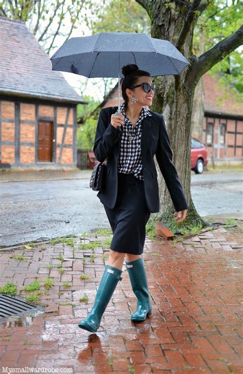 17 Best images about Rain boots outfits on Pinterest | Cream coat, Rain and Rainy day fashion