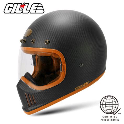 Gille Helmet AF10 CARBON RETRO Motorcycle Helmets Vintage Full Face ...