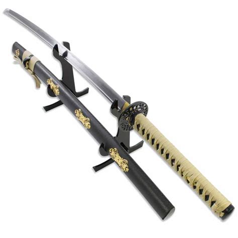 Imperial Guard Katana - Black and Gold Samurai Sword - 1045 Carbon ...