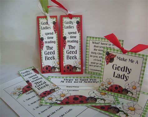 women's+ministry+bookmark+crafts | Each Theme Printable Set is a little ...