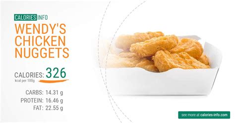 Wendy'S Chicken Nuggets Calories and Nutrition (100g)