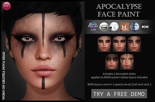Apocalypse Face Paint | Apocalypse Face Paint for Catwa (app… | Flickr