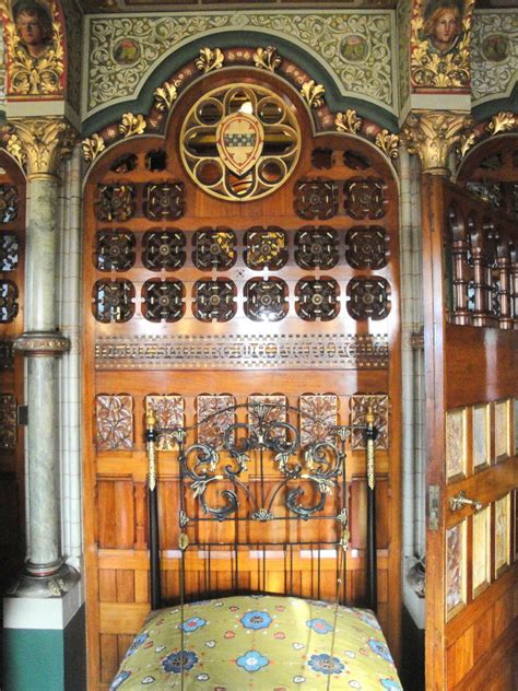 Lord Bute's Bedroom, Cardiff Castle Interior, Cardiff, South Wales, by William Burges.