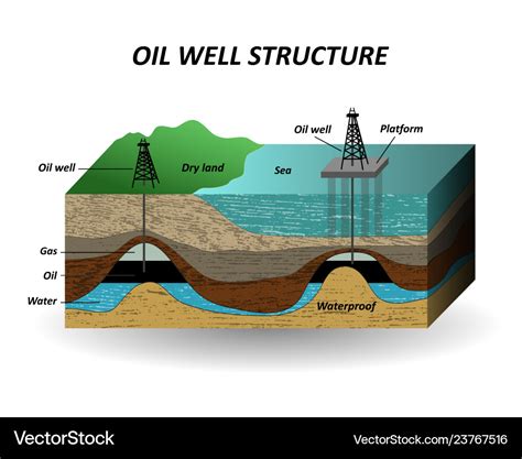 Oil well Royalty Free Vector Image - VectorStock