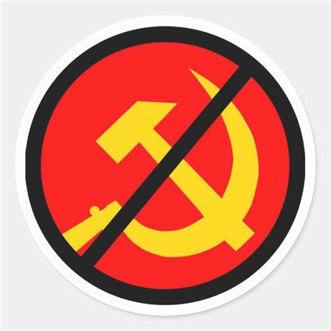 anti-communist classic round sticker | Zazzle.com