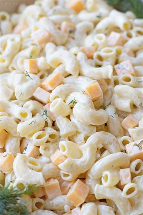 Creamy Cheddar and Dill Macaroni Salad - Life Made Simple