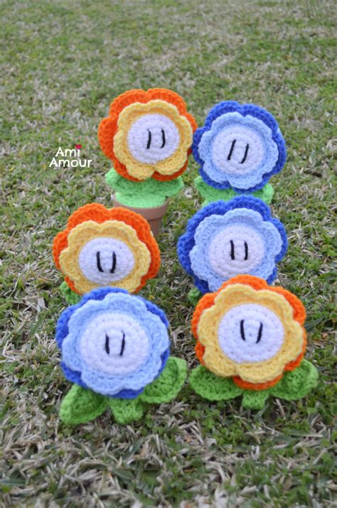 Mario Fire Flower - Free Crochet Pattern - Ami Amour