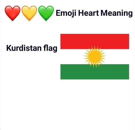 💛💚 Meaning | Kurdish flag emoji