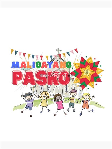 "Maligayang Pasko Tee" Poster for Sale by ma-ART-Tee | Redbubble