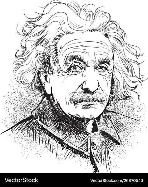 Albert einstein portrait Royalty Free Vector Image