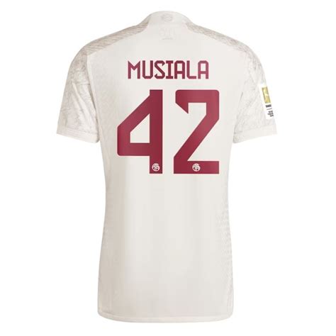 Jamal Musiala Bayern Munich Shirt 2023/24 Third Jersey - White Jersey Teams