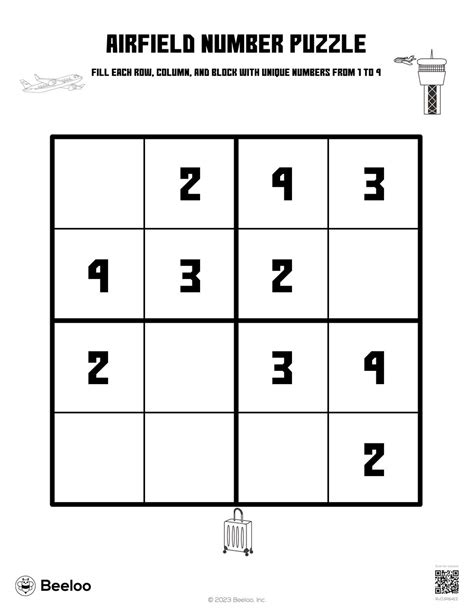 Airfield Number Puzzle • Beeloo Printable Crafts and Activities for Kids