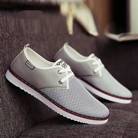 Summer Breathable Fashion Mens Mesh Shoes Men Casual Good Quality Men's Novelty Handmade Cool ...