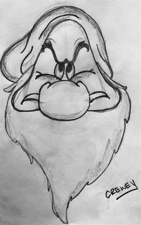 Sketchy of Grumpy | Disney drawings sketches, Disney art drawings, Easy disney drawings