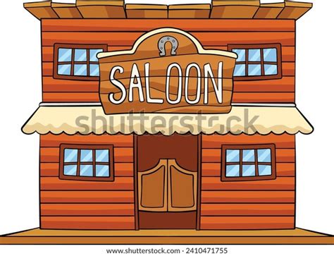 Cowboy Saloon Cartoon Colored Clipart Illustration Stock Vector ...