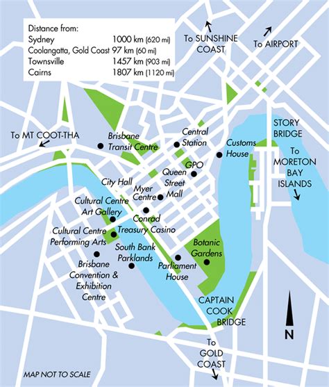 Brisbane Map Tourist Attractions - ToursMaps.com