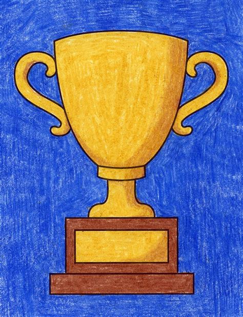 How to Draw a Trophy Easy, Step-by-Step Art Lesson for Kids