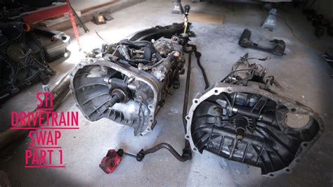 Subaru STI Drivetrain Swap Part 1 - YouTube