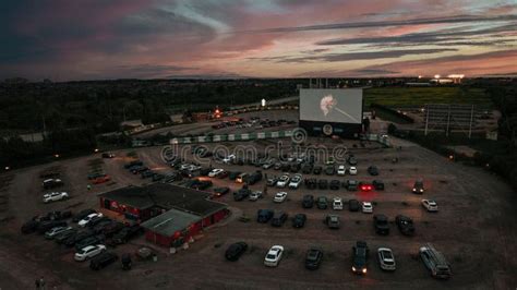 Parking Lot and Movie Theater in Oakville, Canada during the Sunset ...