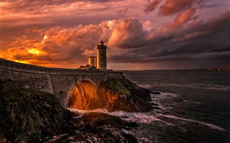 Winter Sunset Lighthouse Wallpapers - Wallpaper Cave