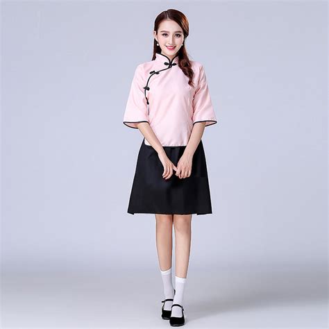 Cheongsam Top Knee Length Skirt Chinese Suit 1930's School Uniform – IDREAMMART