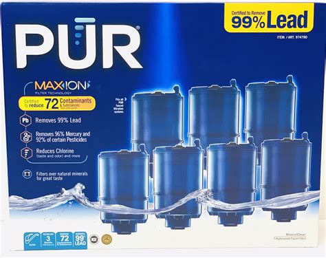 PUR 3- Stage Faucet Mount Filters 7 Pack RF-9999 With Max- Ion Filter ...