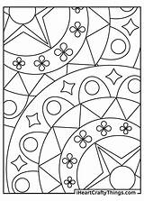 Abstract Coloring Printables Pages sketch template