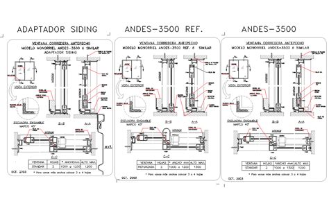 Aluminium window detail and drawing in autocad dwg files - Cadbull