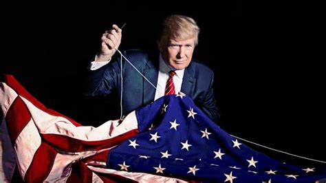 President Trump Fixing The American Flag - PatriotMinear.com