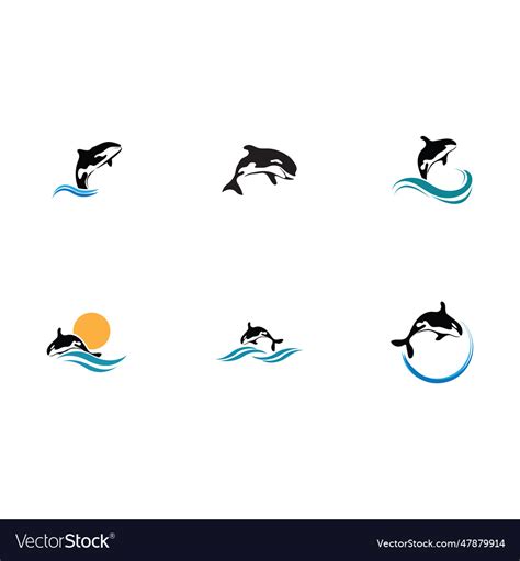 Orca logo on trendy design Royalty Free Vector Image